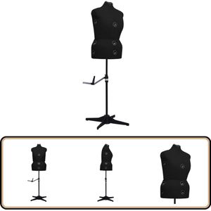 vidaXL Paspop Verstelbaar Vrouw - Maat 44-50 - Zwart Paspop - Manneken - Dressform - Fashion Display - Winkeldisplay