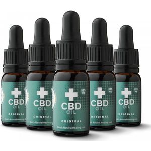 Dutch Natural Healing - CBD olie 10ml - 8% 825mg naturel smaak 5-pack