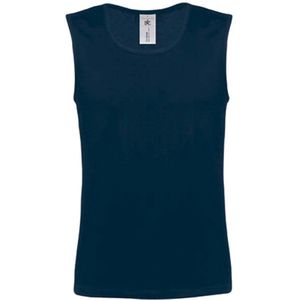 Tank Top Heren L B&C Mouwloos Navy 100% Katoen