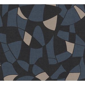 GRAFISCH BEHANG | Modern - zwart blauw beige - A.S. Création Antigua