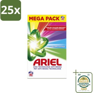 25 x Ariel – Color – Snel Oplosbaar Waspoeder – 2,2 kg - Grootverpakking - Kleurbehoud - Snel Oplosbaar - Anti-residu - Koud Water - Waspoeder