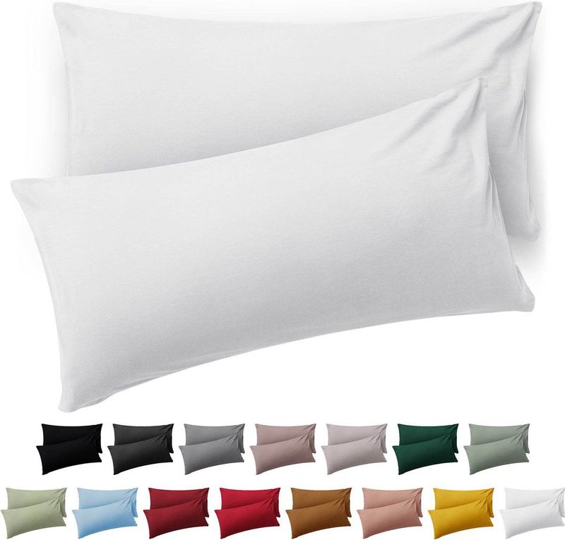 Blumtal Kussensloop Microvezel Kussenhoes 50 x 70 cm - Wit - Set van 2