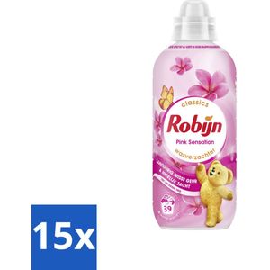 Robijn – Wasverzachter – Pink Sensation – 780 ml - Bulkverpakking - 15 stuks