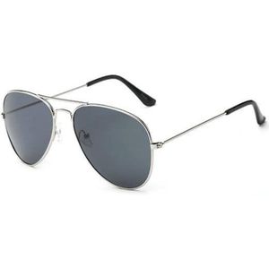 Hidzo Zonnebril piloten zonnebril Zilver - UV 400 - In brillenkoker