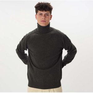 Osborne Knitwear Trui met rolkraag - Lamswol - Seaweed - XL