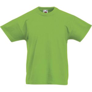 Fruit of the Loom T-shirt Kinderen maat 116 (5-6) 100% Katoen 5 stuks (Lime Green)
