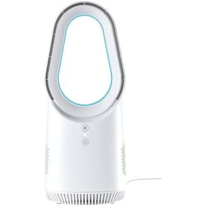 SILVERCREST® Bladloze tafelventilator met LED - 3 Ventilatiestanden - Vermogen: 6 W - Hoogte: 30,5 cm - Eenvoudige bediening via 2 knoppen - Stiller dan gewone ventilatoren - Wit