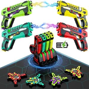 Venori Lasergun - Lasergame - Pistool - Speelgoed - Set van 4 - 4 tot 6 speeluren - 40M bereik - In- en outdoor - Spelen in teams - Geel/blauw/groen/rood