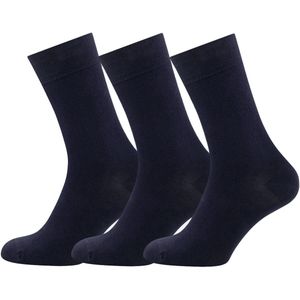 Bamboo Basics Donker Blauwe Sokken Beau - 3-pack - Maat 35-40 - Bamboe Sokken - Normale Sokken
