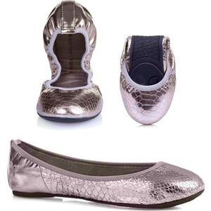 Butterfly Twists – ballerina schoenen dames – Vivienne Pewter Metallic Pink – maat 36 - ballerina schoenen meisjes - Moederdag - Cadeau