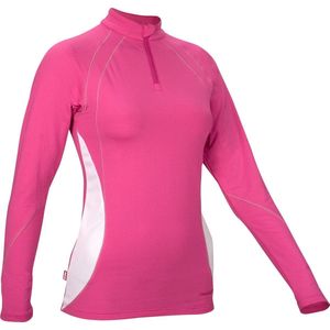 Avento Sportshirt Lange Mouw - Dames - Fuchsia/Wit/Grijs - 42