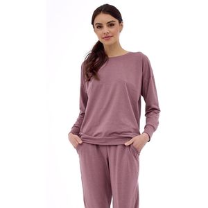 Cornette Dames Pyjama Huispak Winter Lange Mouw Lange Broek Gabi Roze 800/405 36 / S
