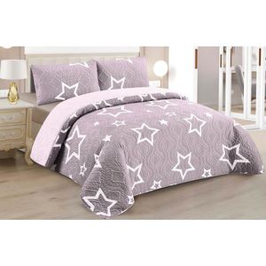 Sprei Bed Omkeerbaar voor lente en zomer + 2 kussenslopen 50 x 70 cm - Sprei Gewatteerd dekbed Lichtgewicht spreien Dun (220 x 260 cm)