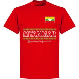 Myanmar Team T-Shirt - Rood - XS