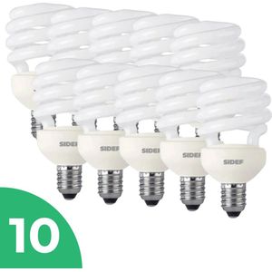 Sidef - Spiraal Spaarlamp E14 - 13W - Daglicht - 10 stuks