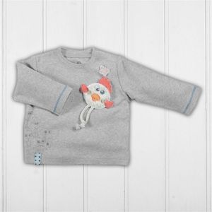 Organicera Organic sweatshirt met lange mouwen grijs Grijs 0-3m
