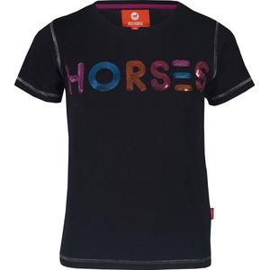 Red Horse - T-shirt Luxor - Zwart - 140