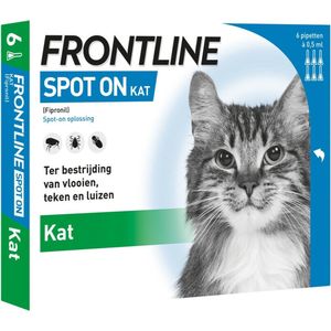 Frontline Spot-On Anti vlooienmiddel Kat - 6 pipetten