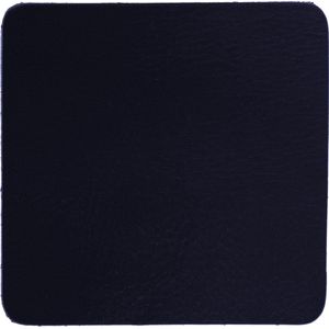 Xapron leren onderzetters vierkant - kleur Blue (donkerblauw) - 4 stuks