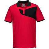 PW2 Hi Vis polo K/M maat L, Red/Black