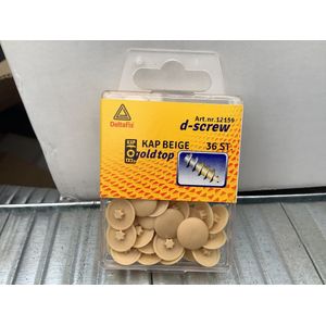 D-Screw Gold-Top afdekkap spaanplaatschroef torx beige tx-25 36 st.