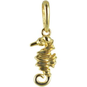 Silventi 9NBSAM-G190681 Gouden Hangertje - Zeepaardje - 11,4 x 5,1 mm - 14 Karaat - Bedel - Goud