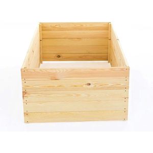 Moestuinbak - kweekbak - 120x100x18 cm - met gronddoek