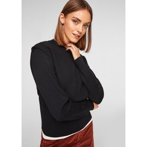 Q/S designed by - Pull - Maat L - Vrouwen - 9999 Grey / Bla - Viscose