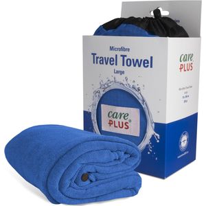 Care Plus Reishanddoek microvezel - Maat: large 75 x 150 cm - Blauw - Travel Towel