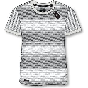 Gibson heren t-shirt wit/grijs streep KM - maat XL