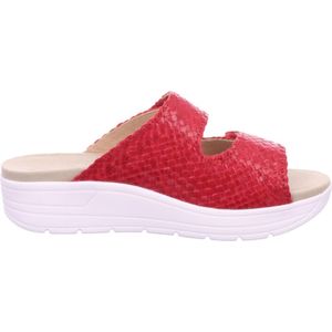 SOLIDUS - slippers - dames - Greta 48016-50040 -G - Flecht rood - maat EU: 39 1/3 en UK: 6