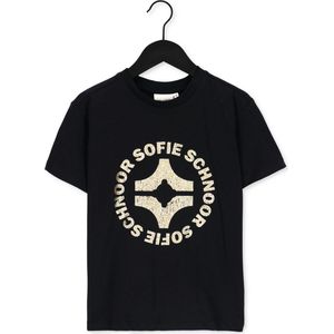 Sofie Schnoor G223229 Tops & T-shirts Meisjes - Shirt - Zwart - Maat 116