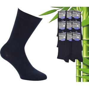 9 Paar Boru Bamboo Sokken - Lycra - Blauw - Maat 39-45