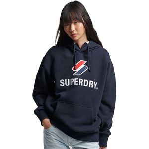 Superdry Code Sl Stacked Apq Os Capuchon Blauw XS-S Vrouw