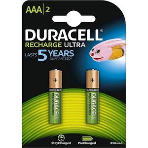 Duracell AAA Oplaadbare Batterijen - AAA/HR03 - 900mAh - 2 stuks