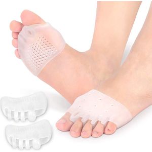 Ballenpolster Gel - Metatarsal Pad Vorfußpolster Fußpads - Hallux Valgus Zehenspreizer Hammer toe separator mit Vorfußpolster - Verhinderen van Reibungsschwielen en Blasen - Linderung van Mittelfußschmerzen en Voetpijn