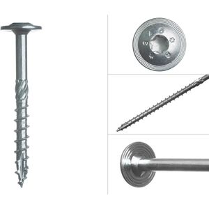Wovar Tellerkopschroeven Verzinkt 8.0 x 80 mm Torx | Doos 50 Stuks