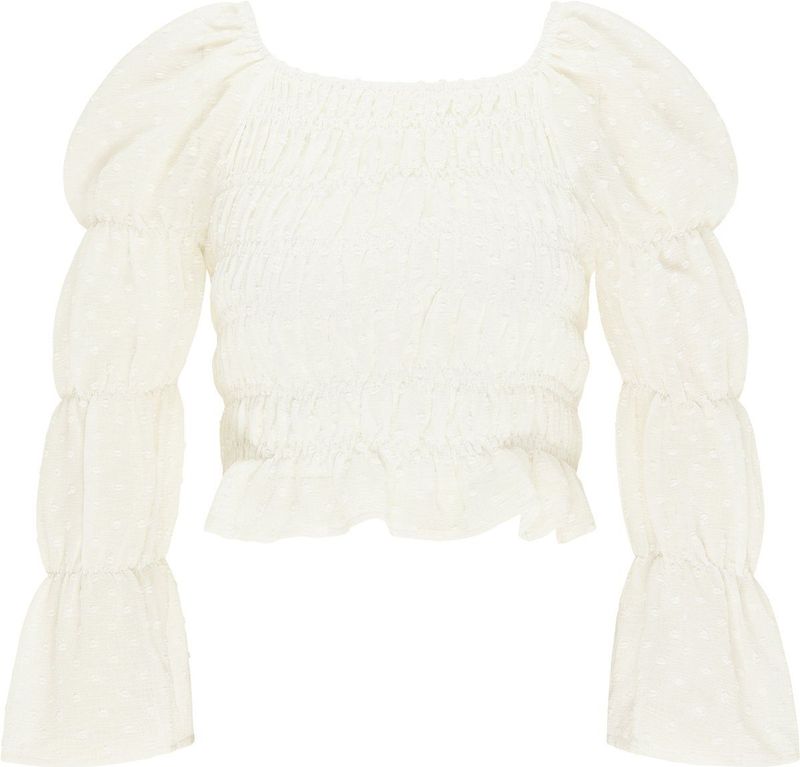 Mymo - Overhemd - Wit - Lange Mouwen