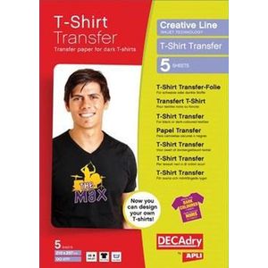 DECAdry T-Shirt transfer donker textiel - 5 vel