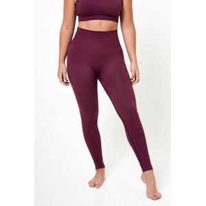 Limitless Sports - Sportlegging Dames - Bordeaux Burgundy rood - Highwaisted - Naadloos & Squat Proof