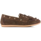 DWRS Latty mocassin teddy dark brown
