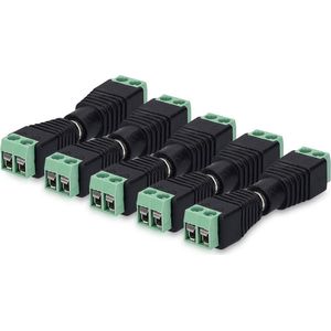 kwmobile RCA-stekker adapterset 5x- RCA-stekker naar 2-pins klemmenblok - Set van 5 stuks - Voor het verbinden van audio- en videoapparatuur