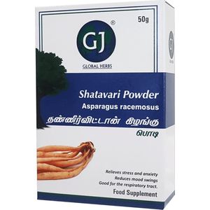 Gj Global Herbs - Shatavari Poeder - Voedingssupplement - 3x 50 g