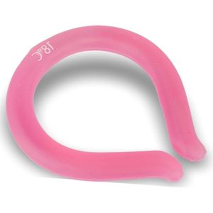 Herbruikbare verkoelende nekwikkeling - draagbaar en handsfree met gel voor zomerse hitte (roze)