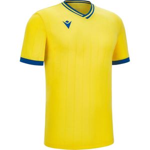 Macron Halley Shirt Korte Mouw Heren - Geel / Royal | Maat: M