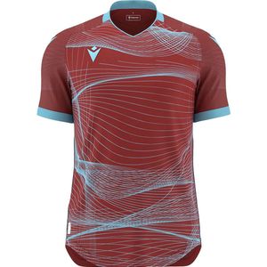 Macron - Wyvern Eco Shirt - Korte Mouw - Bordeaux / Hemelsblauw