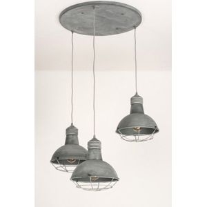 Lumidora Hanglamp 72734 - VINCE - 3 Lichts - E27 - Betongrijs - Metaal - ⌀ 80 cm