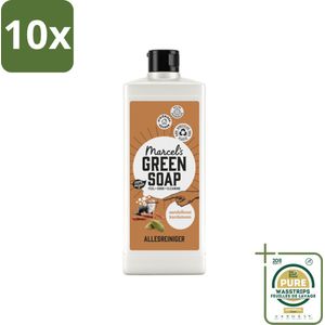 10 x Marcel's Green Soap - Allesreiniger - Sandelhout & Kardemom - Natuurlijk & effectief - 750 ml - Grootverpakking - Allesreiniger - Natuurlijke Reiniger - Sandelhout En Kardemom - Biologisch Afbreekbaar - Milieuvriendelijk