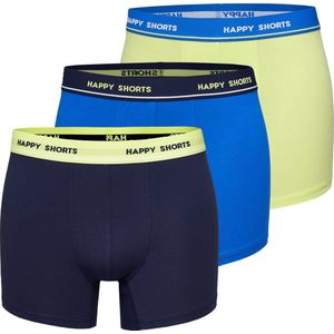 Happy Shorts 3-Pack Boxershorts Heren D907 Effen Kleuren - Maat XL
