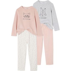 Vertbaudet - Set van 2 - Pyjama's - Fluweel - Dierenprint